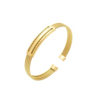 Brazalete dorado alambre