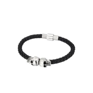Pulsera calaveras silver 2