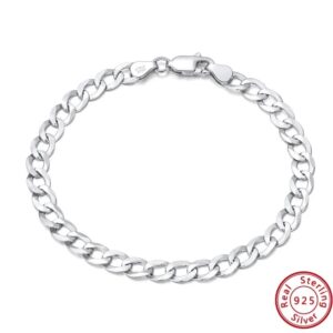 Pulsera de plata de 5 mm