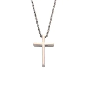 CADENA CRUZ SILVER ROLLO