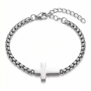 PULSERA CRUZ SILVER